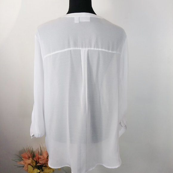NEW Kim Rogers shear white shirt size XL - Picture 2 of 7